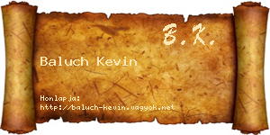 Baluch Kevin névjegykártya